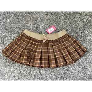 Y2K Micro Mini Skirt S Plaid Pleated Clueless Preppy Schoolgirl Academia grunge